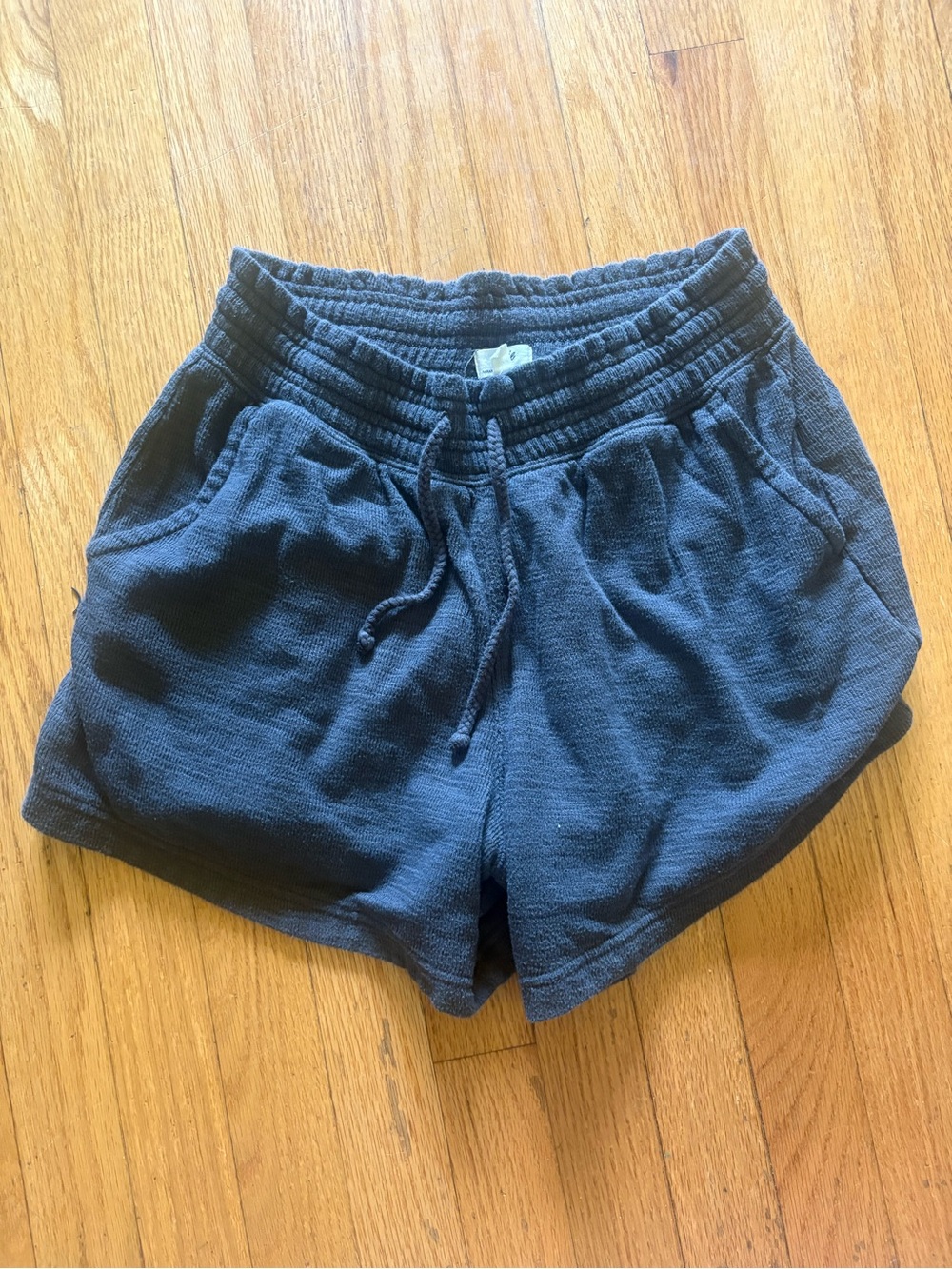 aerie Dark Gray Drawstring textured  Athletic Shorts